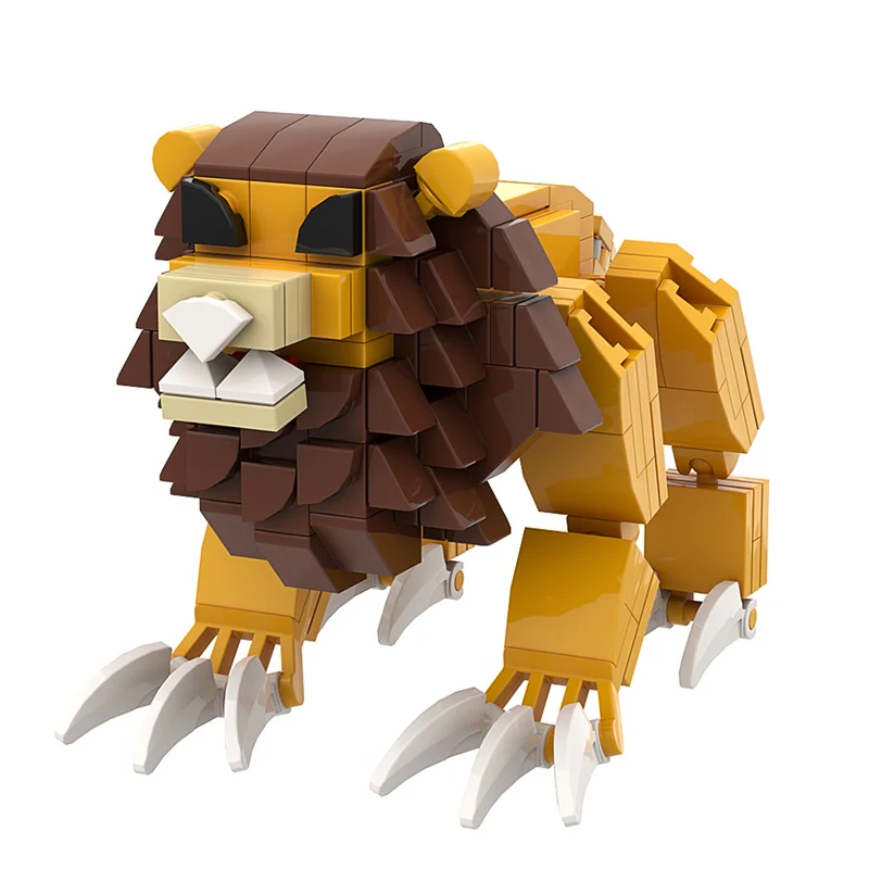 (Gobricks version) 214pcs MOC Indigo Park The Enchanted Lion LEGO Compatible - Image 8