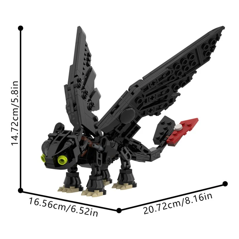 (Gobricks version) 215pcs MOC Toothless Dragon LEGO Compatible - Image 7