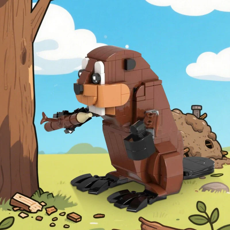 (Gobricks version) 221pcs MOC-221530 Beaver - Image 7