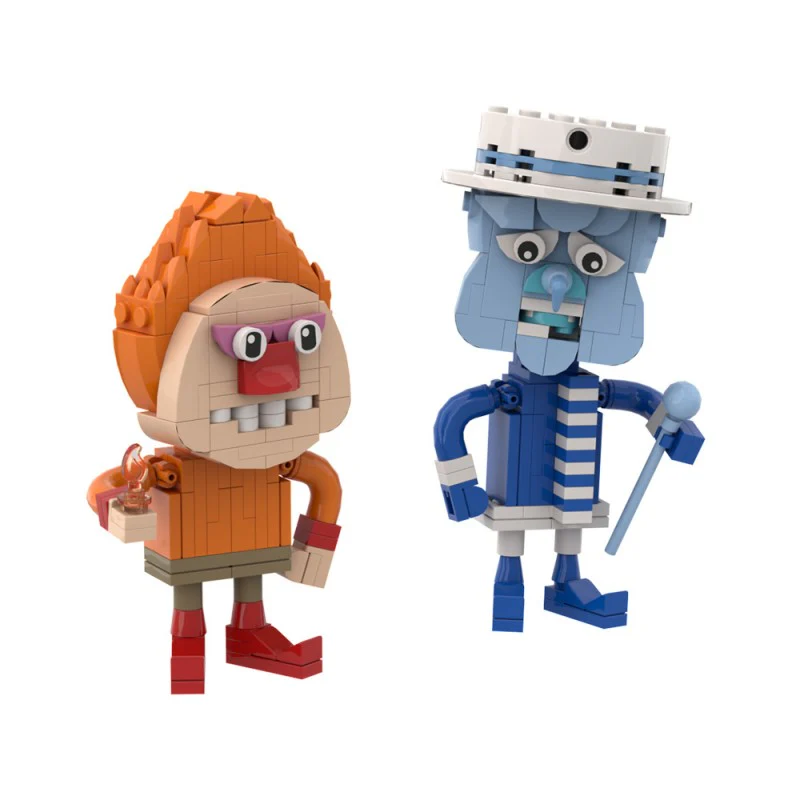 (Gobricks version) 221pcs MOC Snow Miser Heat Miser LEGO Compatible - Image 2
