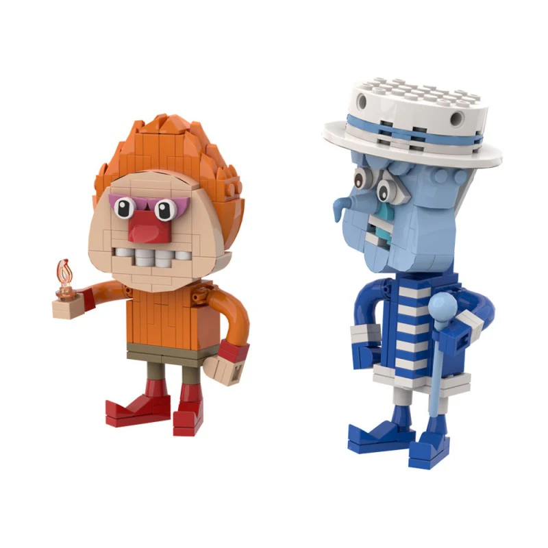 (Gobricks version) 221pcs MOC Snow Miser Heat Miser LEGO Compatible - Image 3