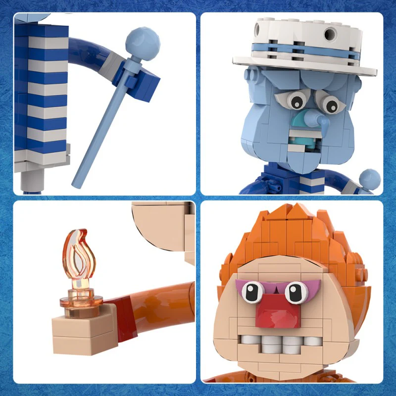 (Gobricks version) 221pcs MOC Snow Miser Heat Miser LEGO Compatible - Image 7