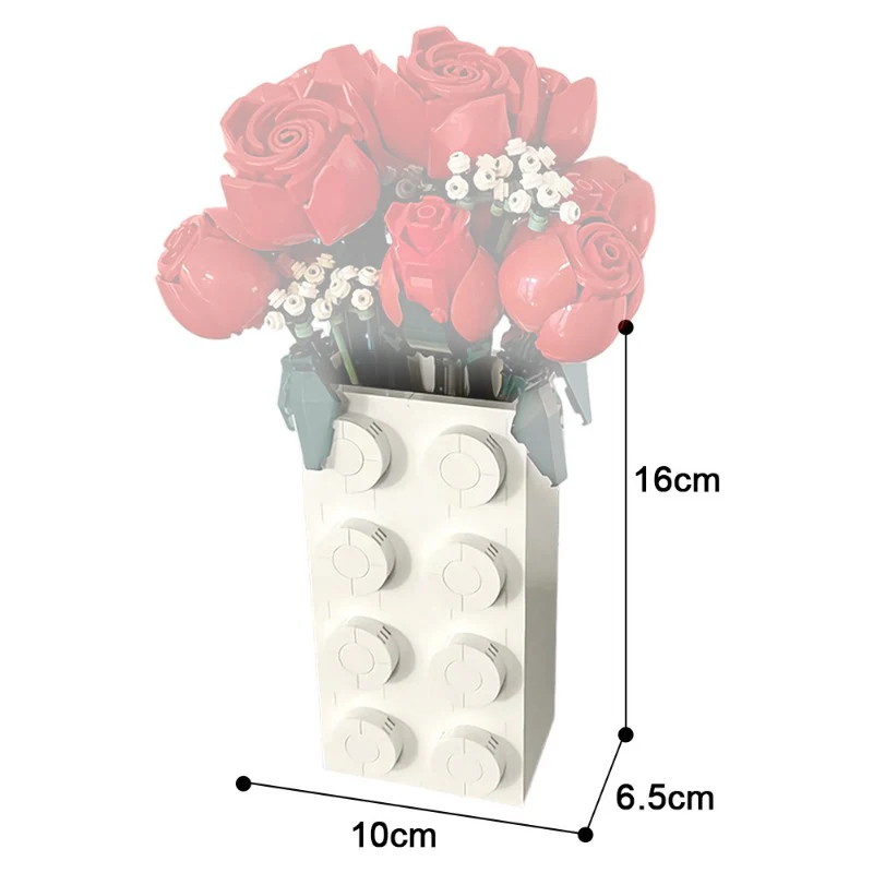 (Gobricks version) 222pcs MOC Brick Vase LEGO Compatible - Image 3
