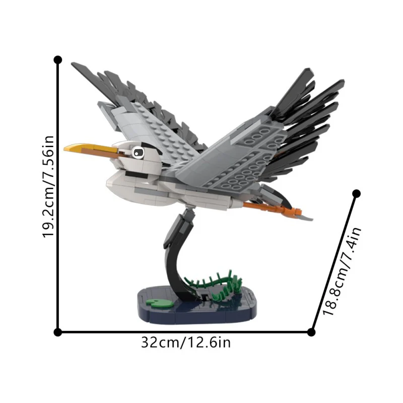 (Gobricks version) 238pcs MOC-212038 Flying heron - Image 6
