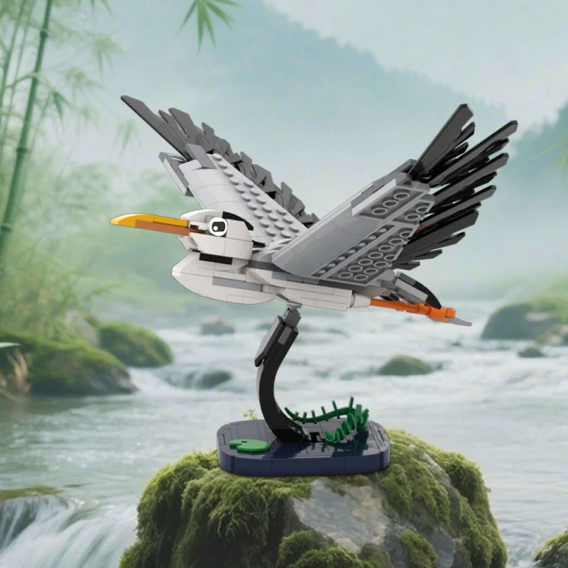 (Gobricks version) 238pcs MOC-212038 Flying heron - Image 7