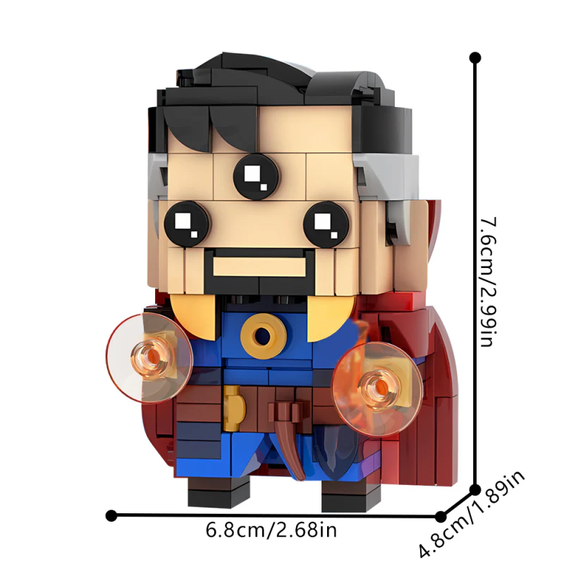 (Gobricks version) 240pcs MOC-114450 Doctor Strange Brickheadz - Marvel Studios Doctor Strange in the Multiverse of Madness - Image 3