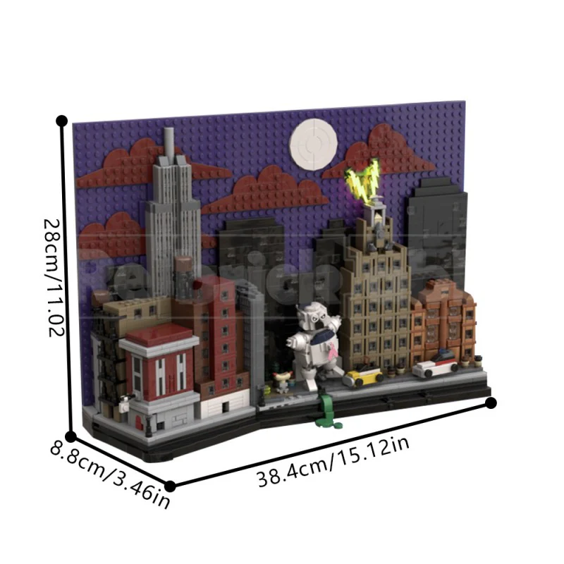 (Gobricks version) 2447pcs MOC Ghostbusters New York City Sketch LEGO Compatible - Image 3