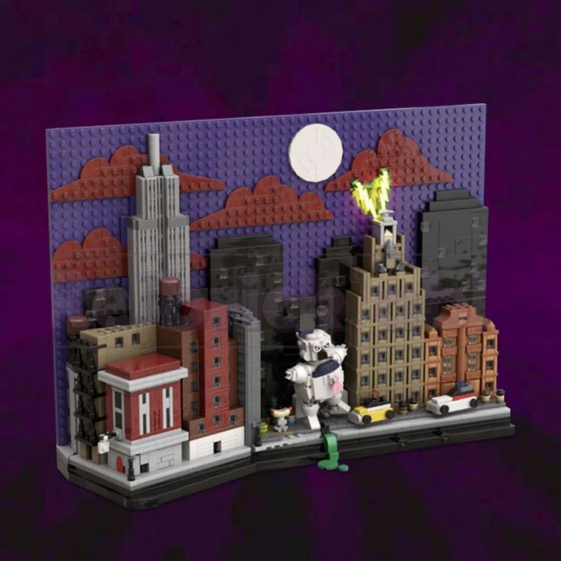 (Gobricks version) 2447pcs MOC Ghostbusters New York City Sketch LEGO Compatible - Image 4