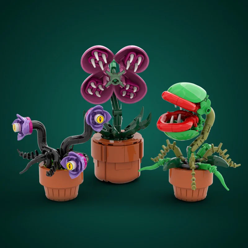 (Gobricks version) 246pcs MOC Small potted man-eating plant - Image 10
