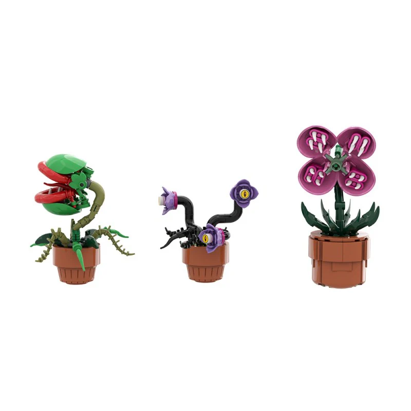 (Gobricks version) 246pcs MOC Small potted man-eating plant - Image 2