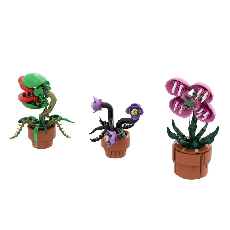 (Gobricks version) 246pcs MOC Small potted man-eating plant - Image 3