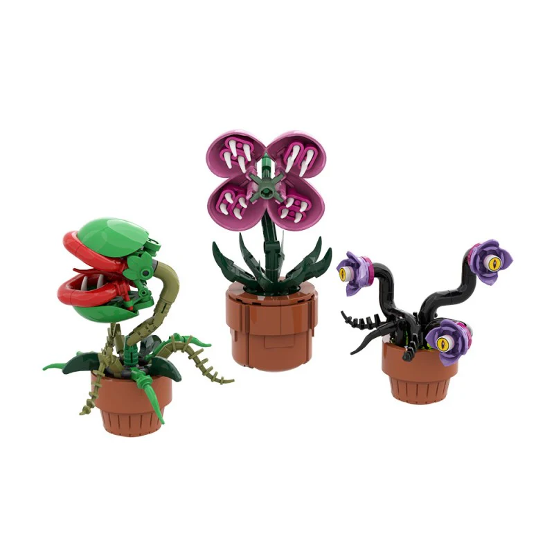 (Gobricks version) 246pcs MOC Small potted man-eating plant - Image 4
