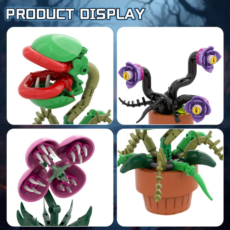 (Gobricks version) 246pcs MOC Small potted man-eating plant - Image 7