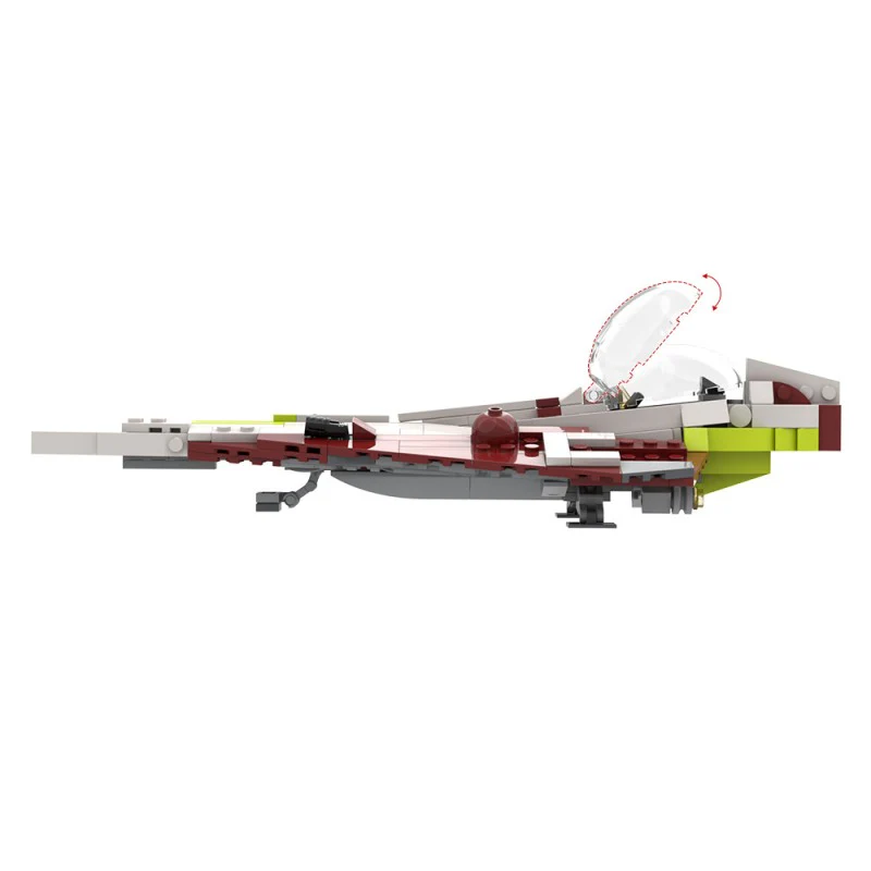 (Gobricks version) 254pcs MOC khatmorg's Obi-Wan's Delta-7 Aethersprite-Class Interceptor - Image 4