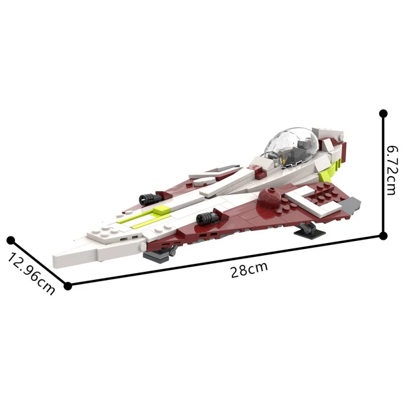 (Gobricks version) 254pcs MOC khatmorg's Obi-Wan's Delta-7 Aethersprite-Class Interceptor - Image 6