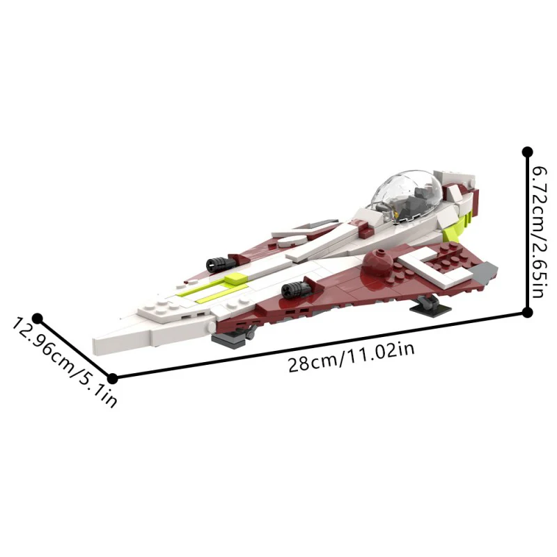 (Gobricks version) 254pcs MOC khatmorg's Obi-Wan's Delta-7 Aethersprite-Class Interceptor - Image 7