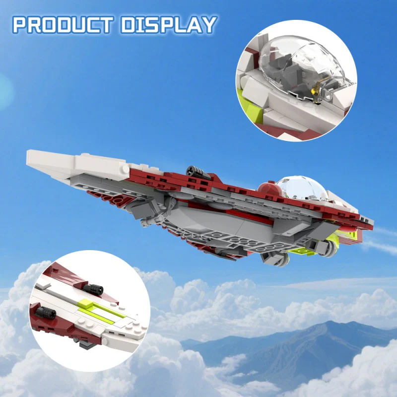 (Gobricks version) 254pcs MOC khatmorg's Obi-Wan's Delta-7 Aethersprite-Class Interceptor - Image 8