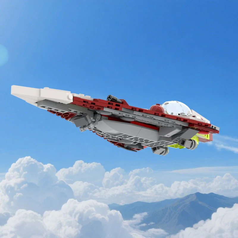 (Gobricks version) 254pcs MOC khatmorg's Obi-Wan's Delta-7 Aethersprite-Class Interceptor - Image 9