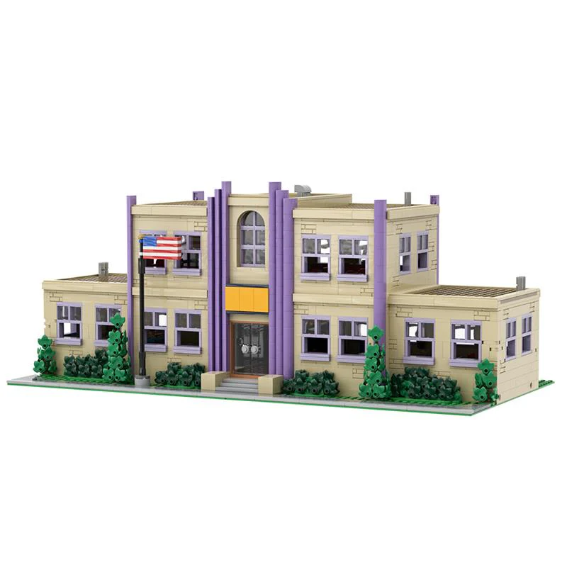 (Gobricks version) 2550pcs MOC-177723 Modular Springfield Elementary School - Image 2