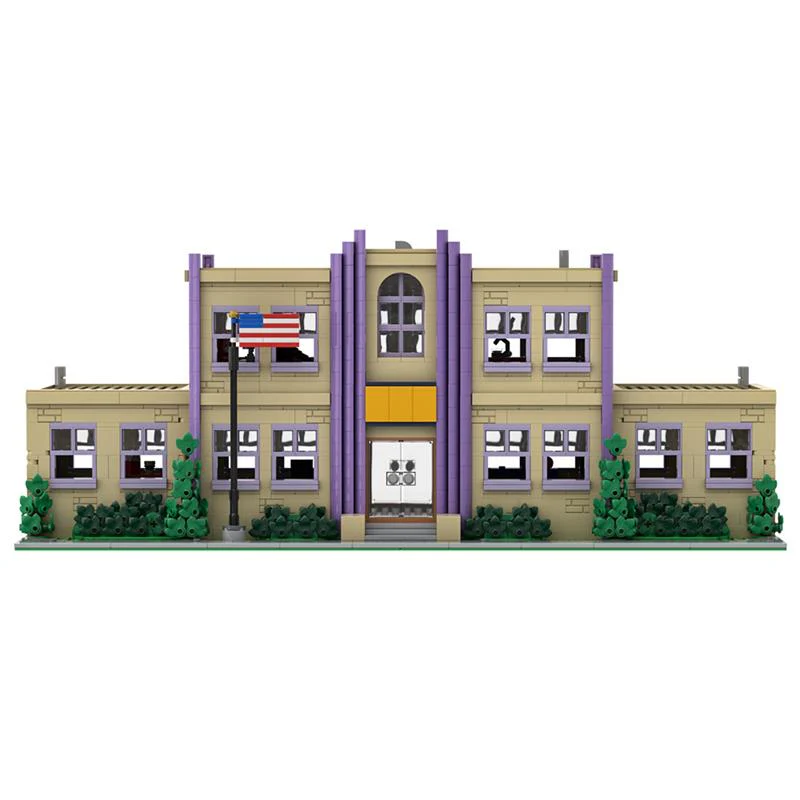 (Gobricks version) 2550pcs MOC-177723 Modular Springfield Elementary School - Image 4