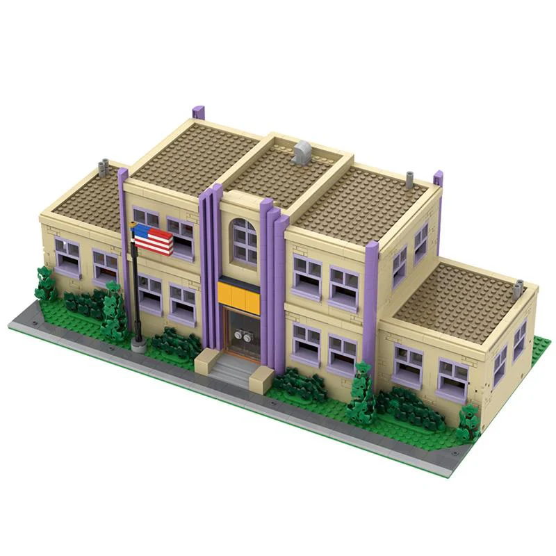 (Gobricks version) 2550pcs MOC-177723 Modular Springfield Elementary School - Image 5