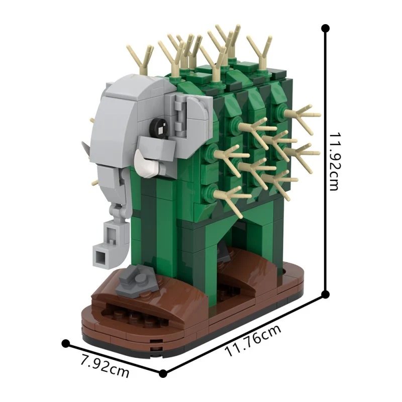 (Gobricks version) 255pcs MOC AI Brain Decaying Animals - Elephant - Image 5
