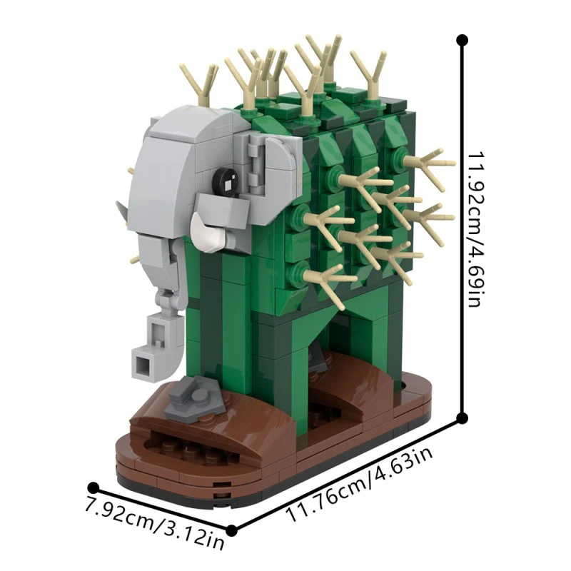 (Gobricks version) 255pcs MOC AI Brain Decaying Animals - Elephant - Image 6