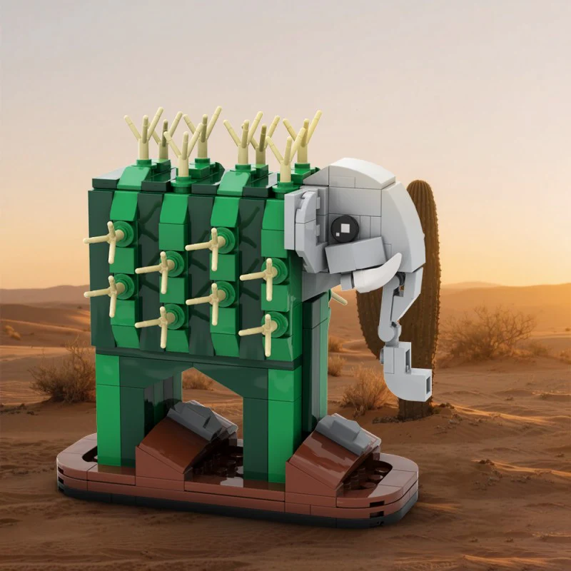 (Gobricks version) 255pcs MOC AI Brain Decaying Animals - Elephant - Image 9