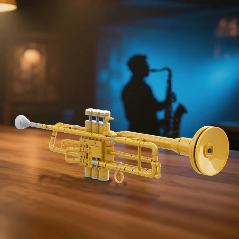 (Gobricks version) 255pcs MOC Trumpet with working pistons - Image 10