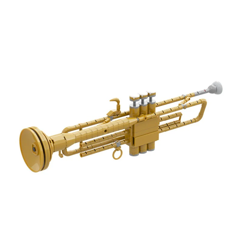 (Gobricks version) 255pcs MOC Trumpet with working pistons - Image 2