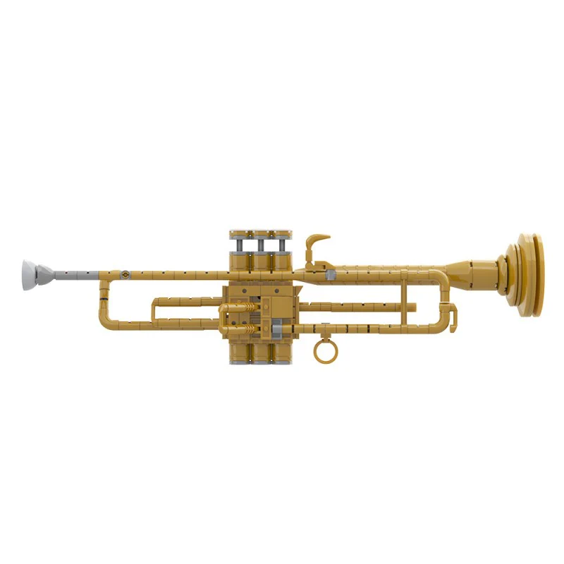 (Gobricks version) 255pcs MOC Trumpet with working pistons - Image 3