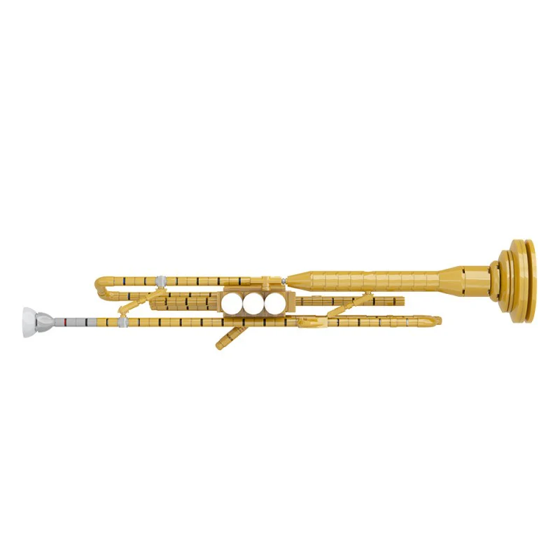 (Gobricks version) 255pcs MOC Trumpet with working pistons - Image 4