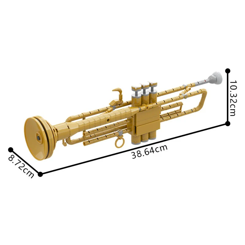 (Gobricks version) 255pcs MOC Trumpet with working pistons - Image 6