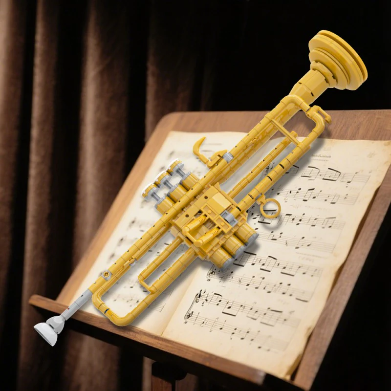 (Gobricks version) 255pcs MOC Trumpet with working pistons - Image 9