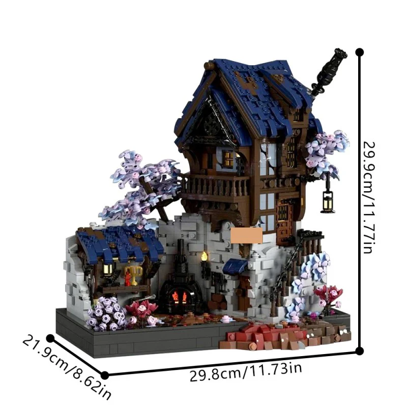 (Gobricks version) 2627pcs MOC-213181 Blacksmith / Forge - Medieval Fantasy Display Series - Image 4