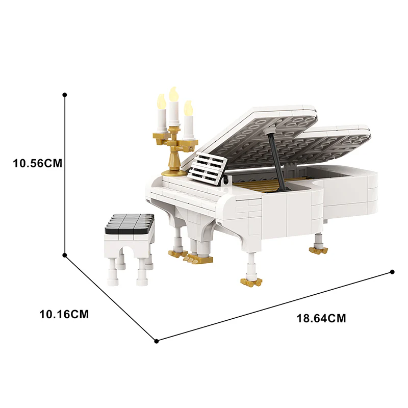 (Gobricks version) 268 pcs piano (black & white) - Image 3