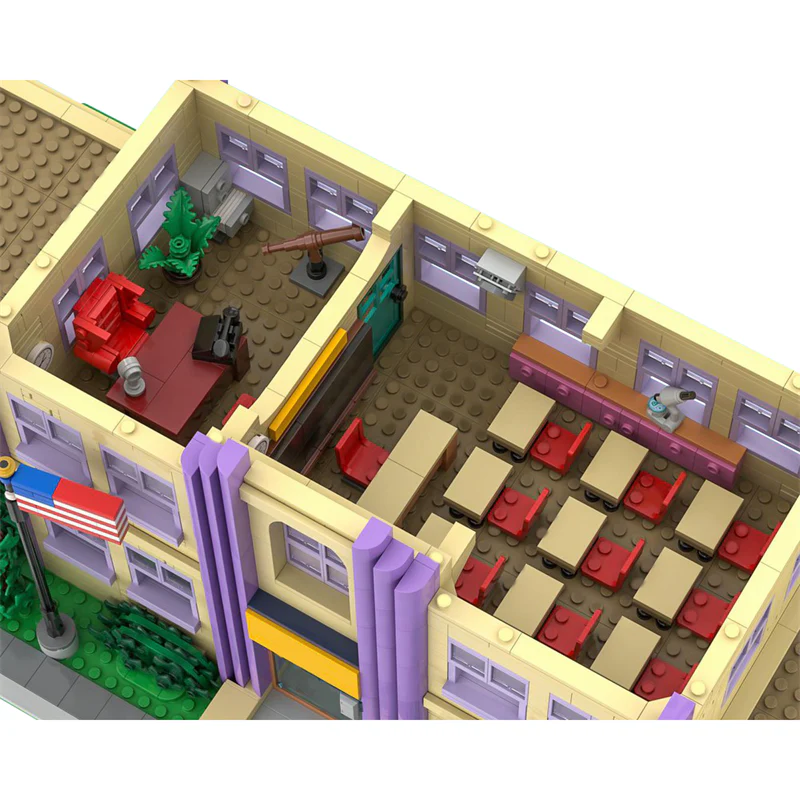 (Gobricks version) 2732pcs MOC-177723 Modular Springfield Elementary School - Image 4