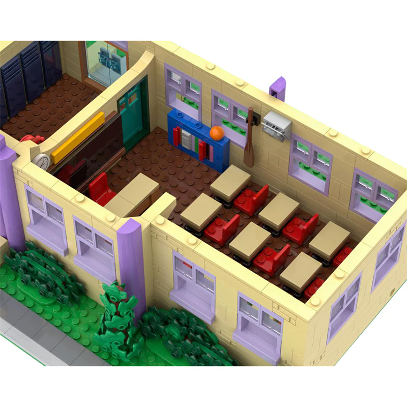 (Gobricks version) 2732pcs MOC-177723 Modular Springfield Elementary School - Image 5