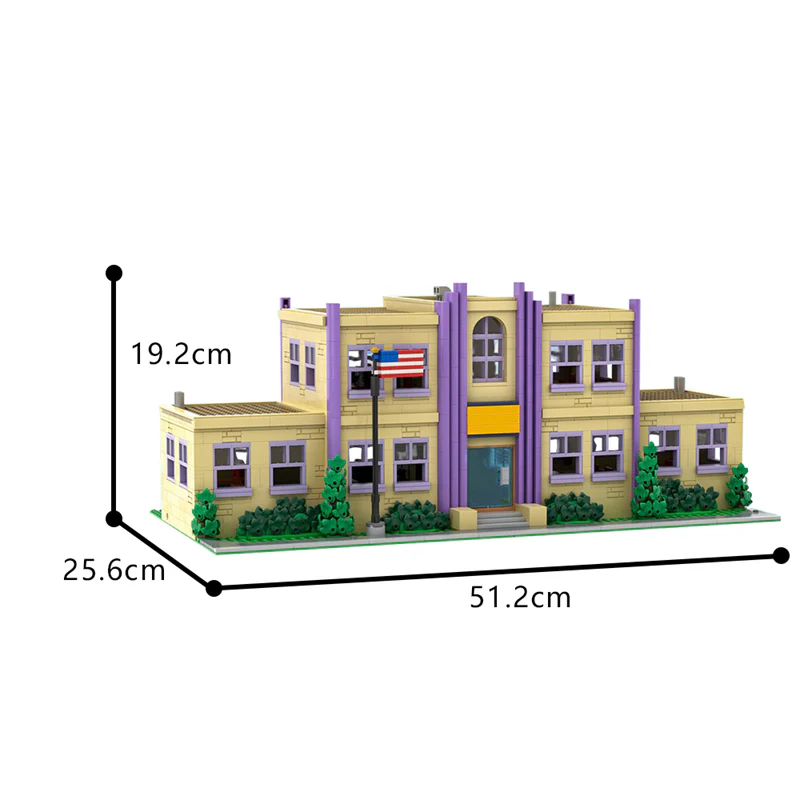 (Gobricks version) 2732pcs MOC-177723 Modular Springfield Elementary School - Image 8