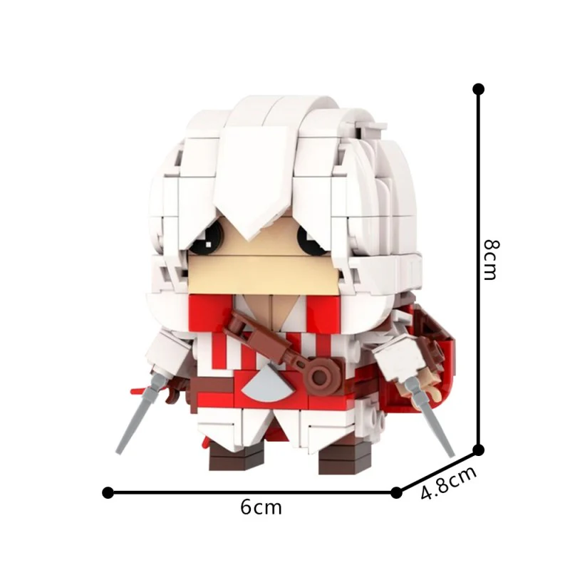 (Gobricks version) 273pcs MOC-215609 Ezio Auditore da Firenze Brickheadz- Assassin's Creed II - Image 2