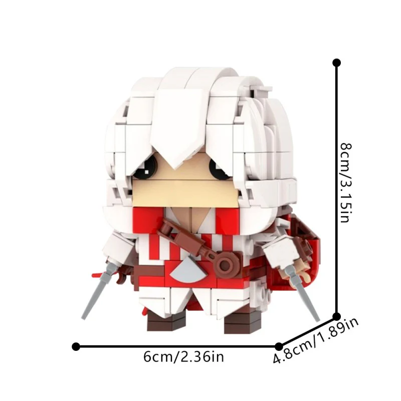 (Gobricks version) 273pcs MOC-215609 Ezio Auditore da Firenze Brickheadz- Assassin's Creed II - Image 3