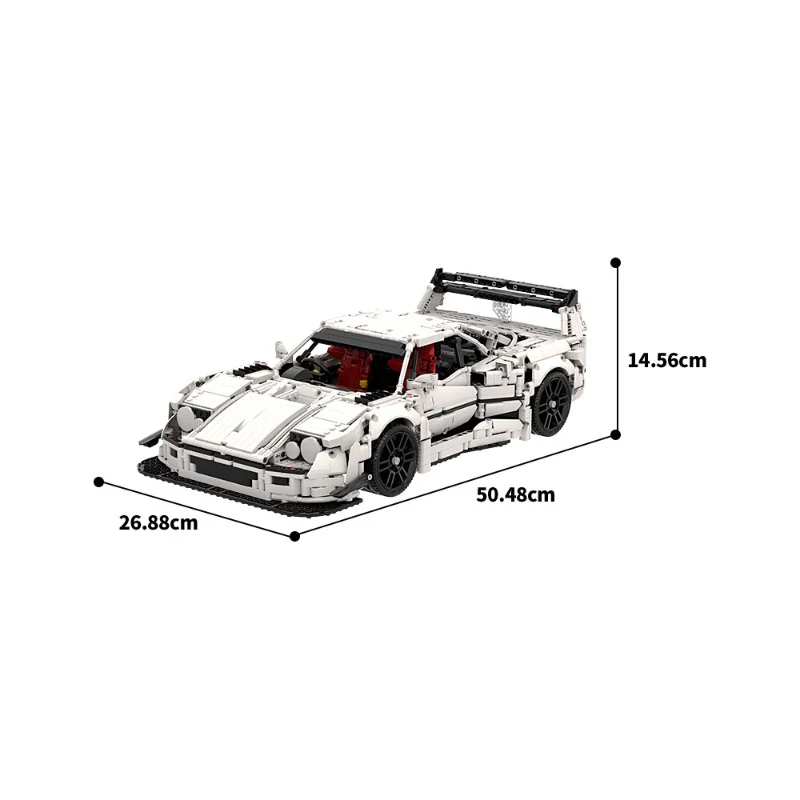 (Gobricks version) 2843pcs MOC-142232 Ferrari F40 Liberty Walk - Image 4