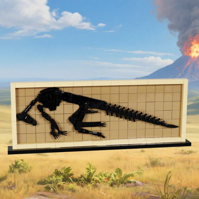 (Gobricks version) 306pcs MOC-209384 Hadrosaur Fossil - Image 6