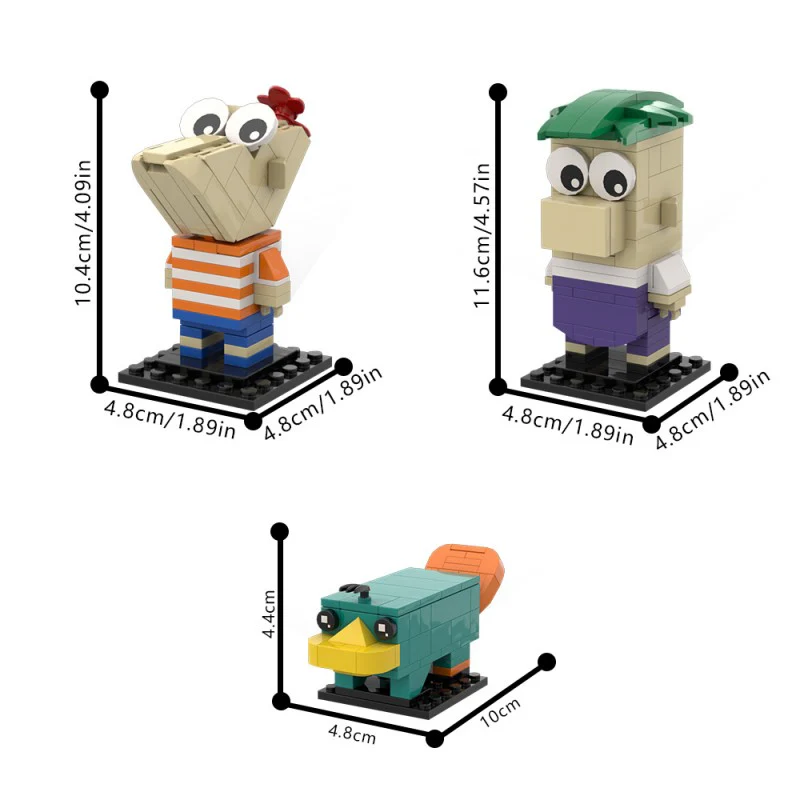 (Gobricks version) 307pcs MOC-212231 Phineas & Ferb, & Perry the Platypus - Image 6