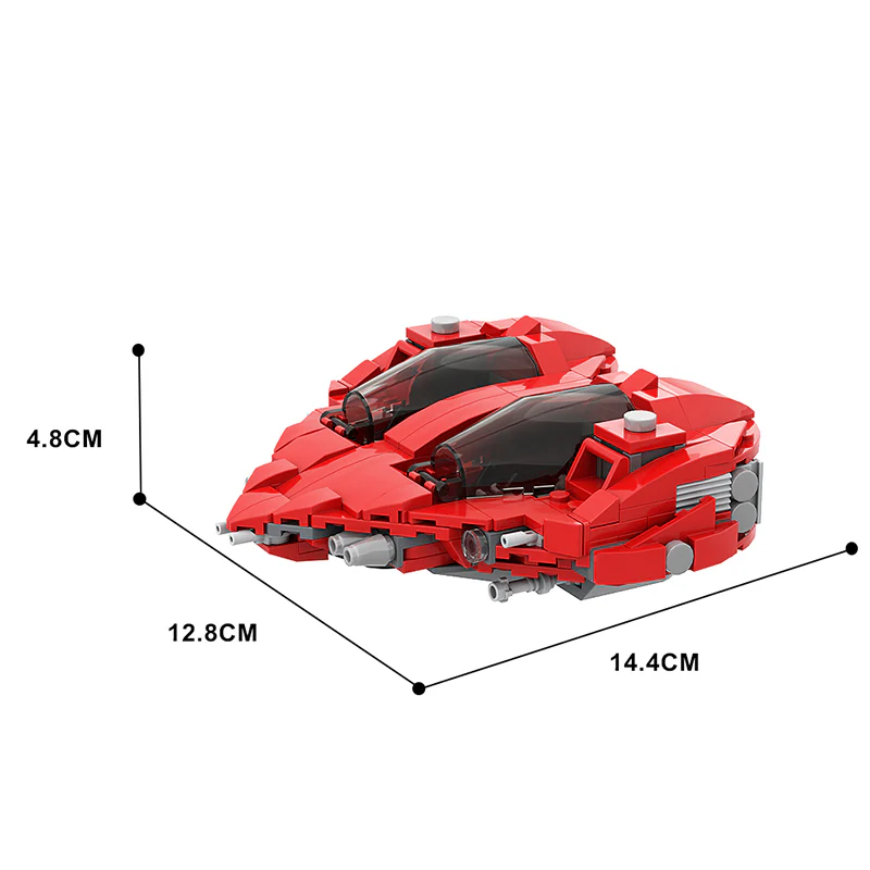(Gobricks version) 316pcs MOC-146806 Herz-class split/tandem interceptor - Image 9