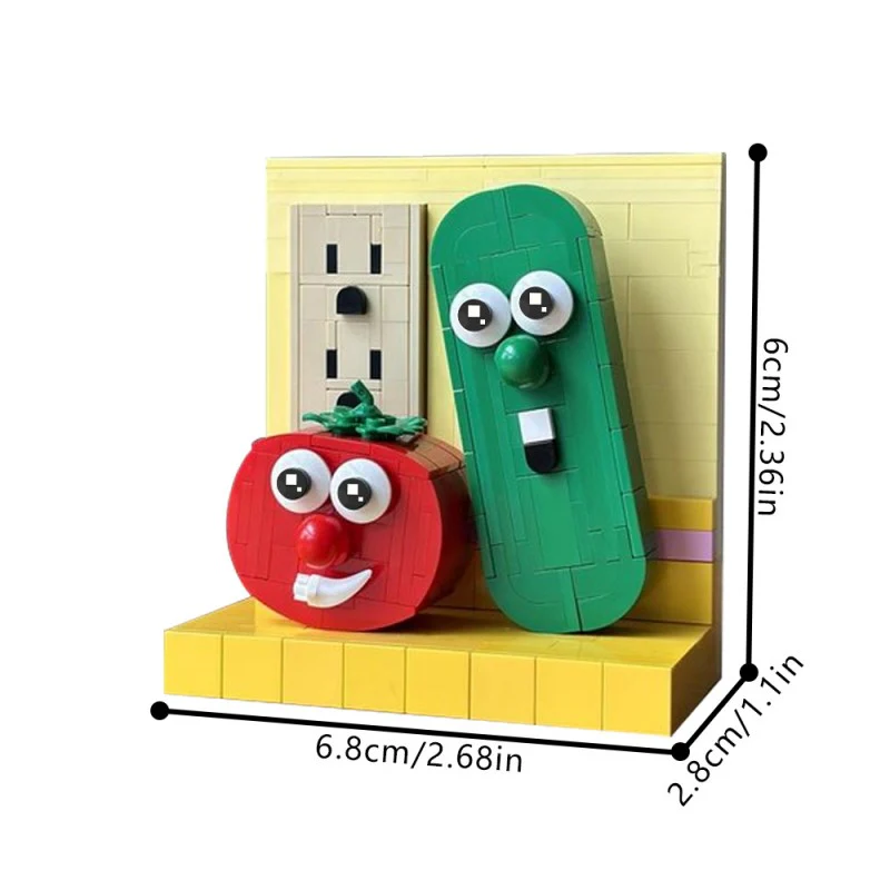 (Gobricks version) 320pcs MOC-222266 VeggieTales Bob & Larry - Image 3