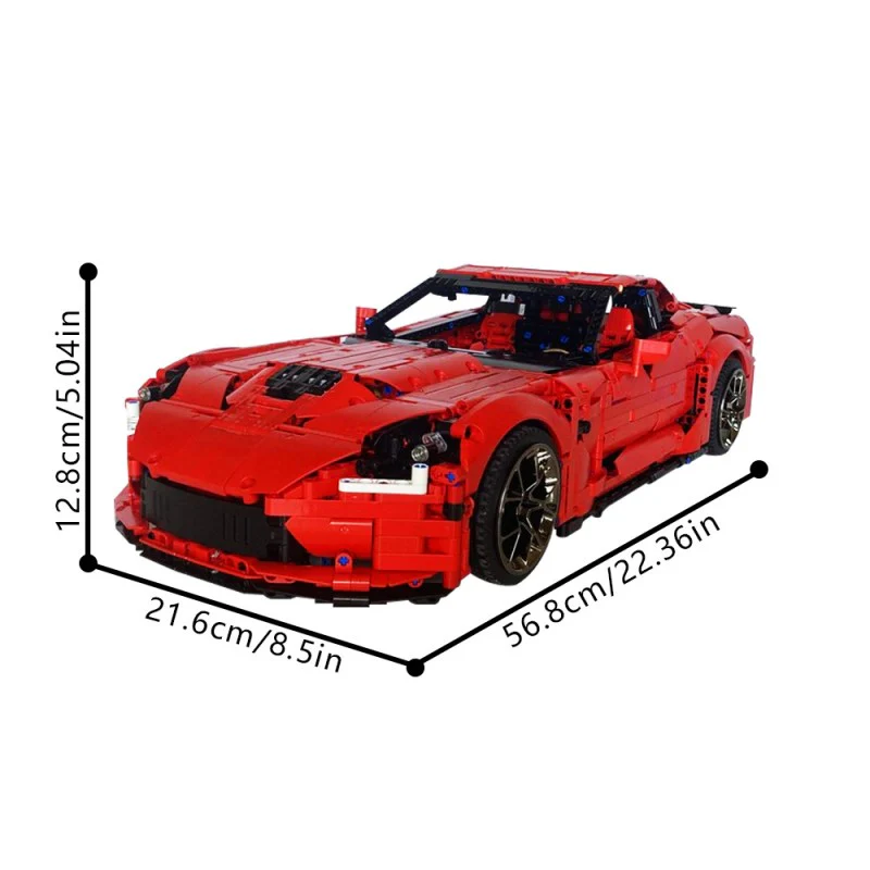 (Gobricks version) 3296pcs MOC-188766 1:8 Chevrolet Corvette C7 - Image 6