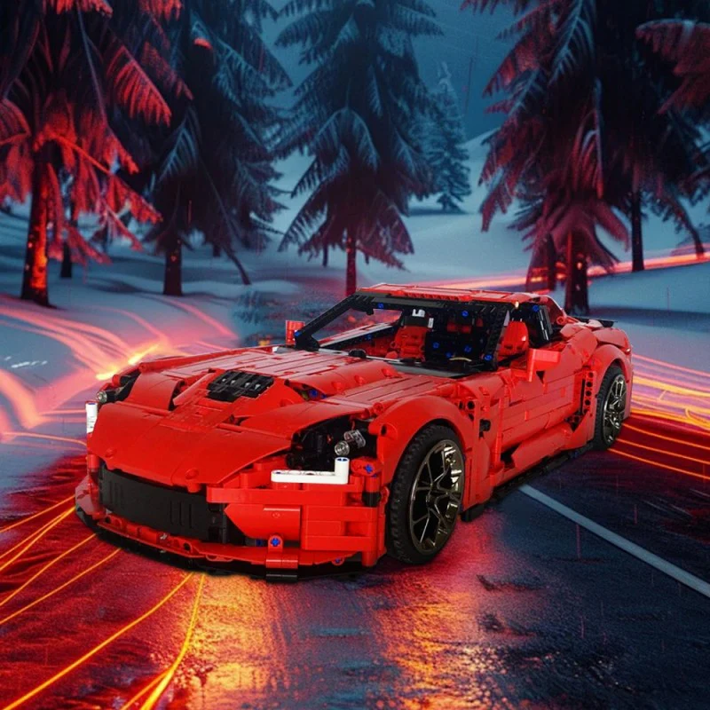 (Gobricks version) 3296pcs MOC-188766 1:8 Chevrolet Corvette C7 - Image 7