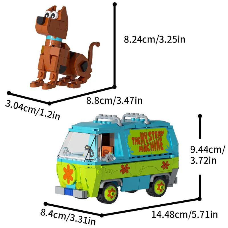 (Gobricks version) 340pcs MOC The Mystery Machine - Image 7