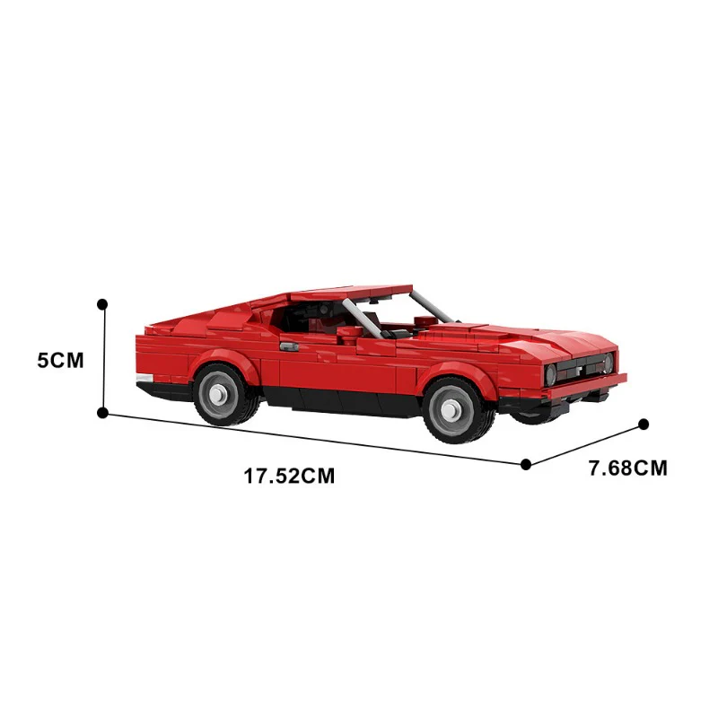 (Gobricks version) 359pcs MOC-138347 1971 Ford Mustang Mach 1 - Image 4